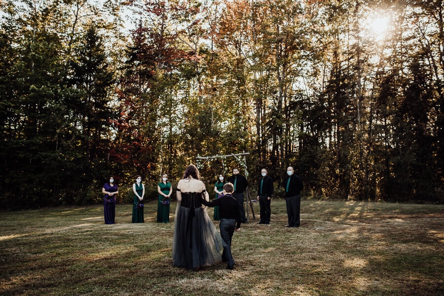 Maine wedding photography backyard ceremony bride midevil Black dress-42.jpg