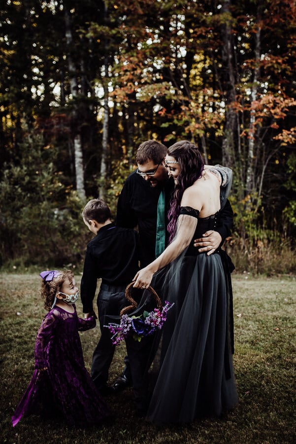 Maine wedding photography backyard ceremony bride midevil Black dress-51.jpg