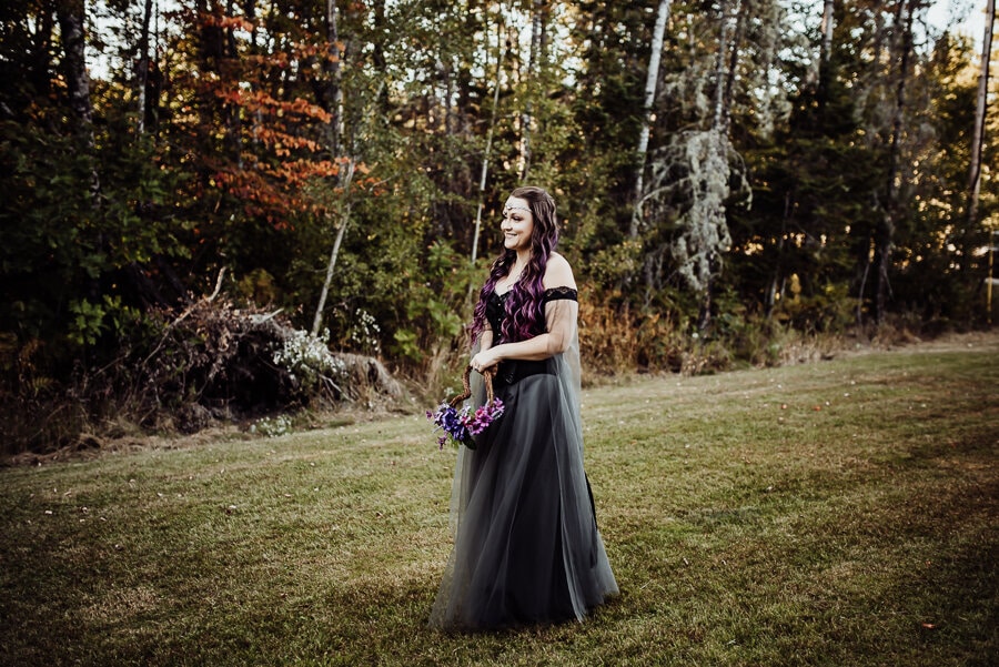 Maine wedding photography backyard ceremony bride midevil Black dress-55.jpg