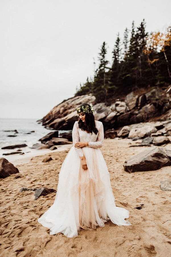 sand beach Maine Wedding Photographer