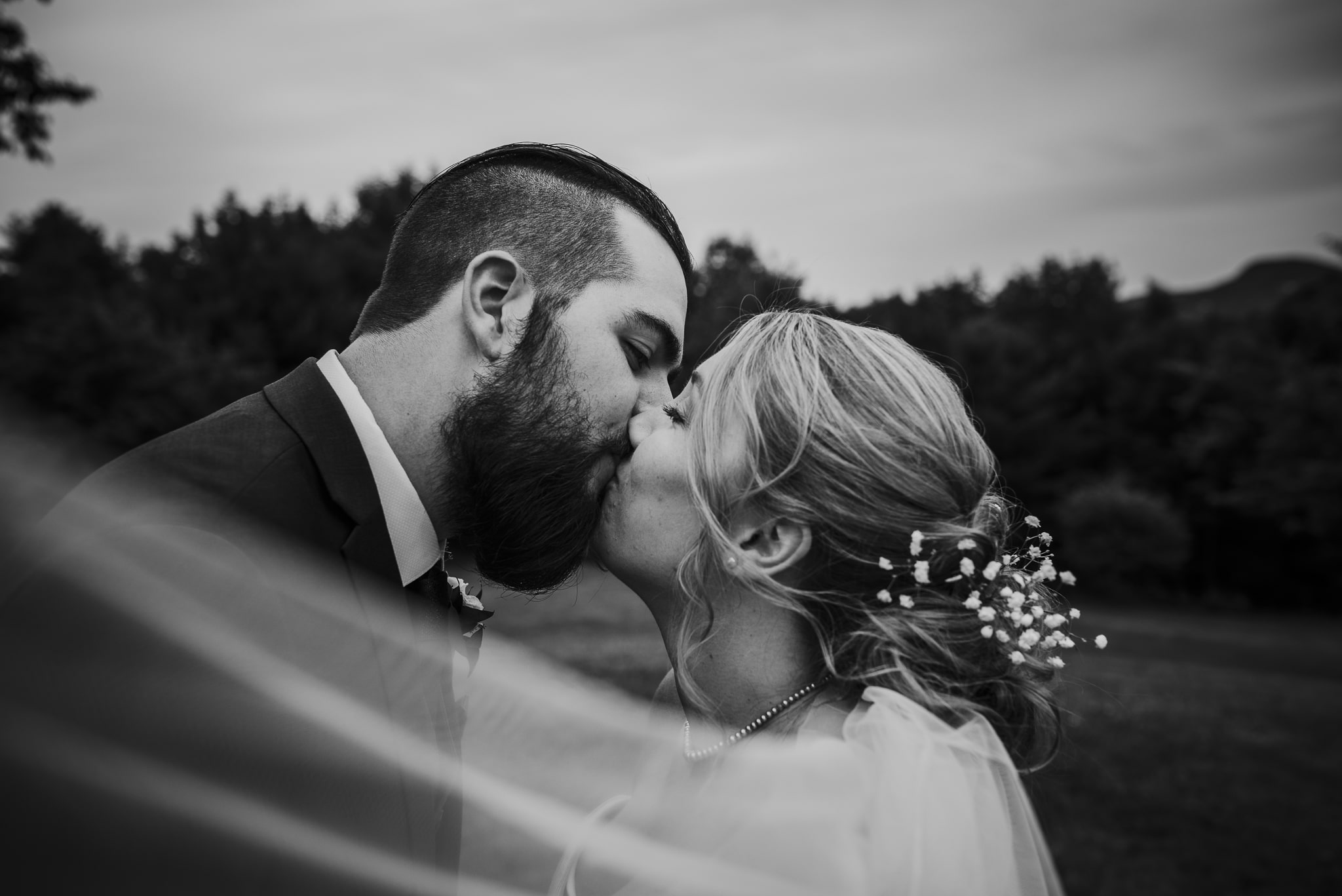 Black and white wedding photography at lucerne inn