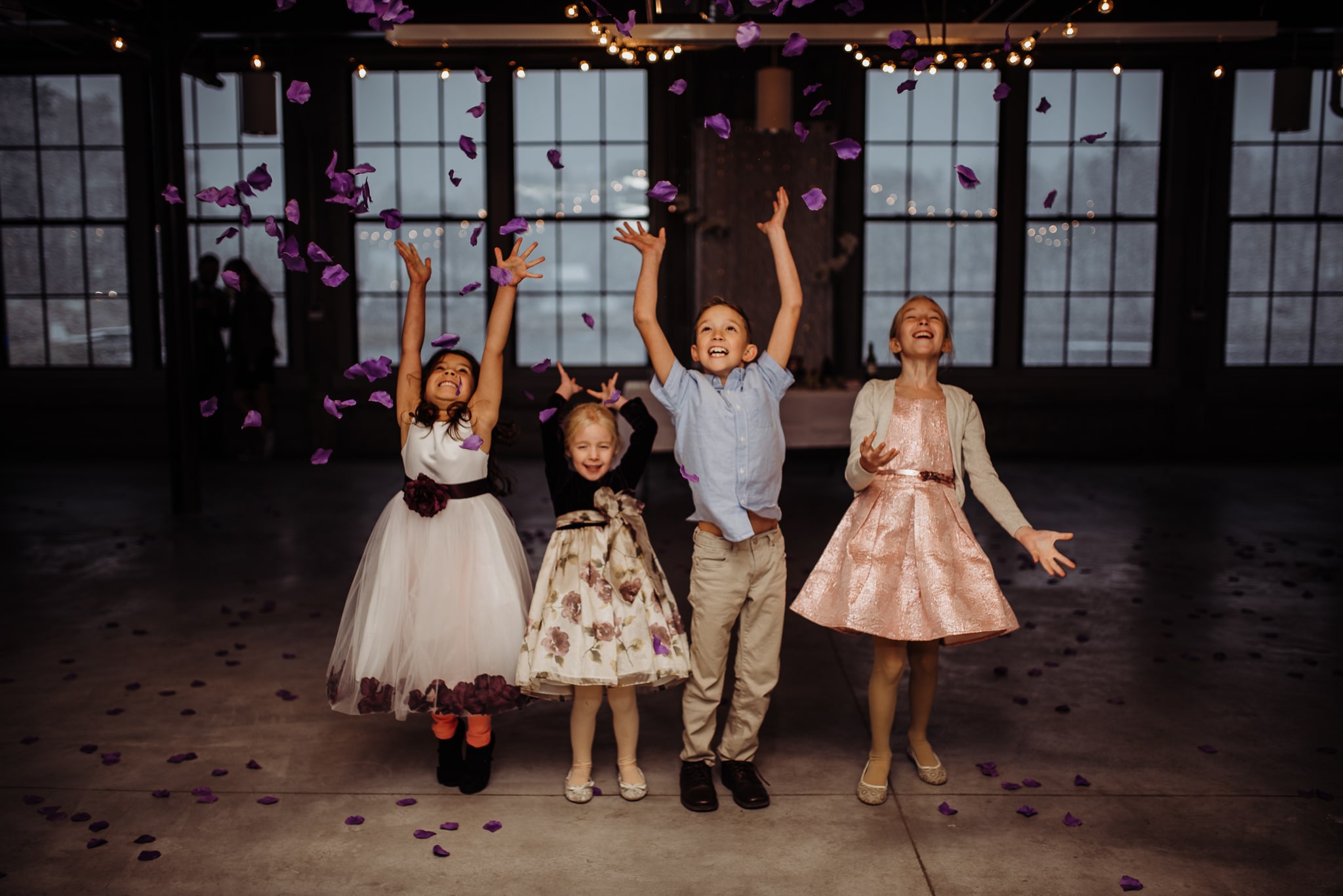 Children dancing at dover-foxroft wedding