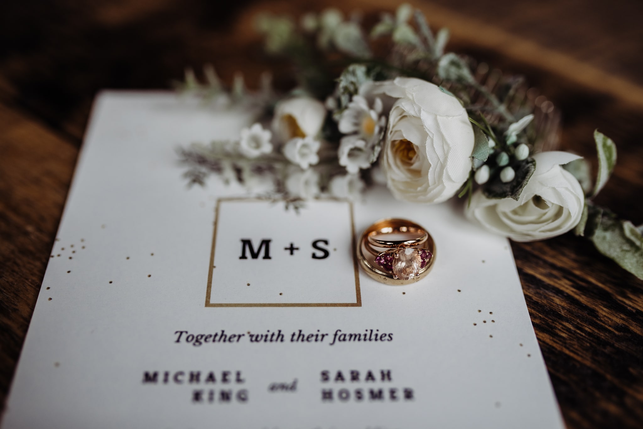 Wedding invitation photography